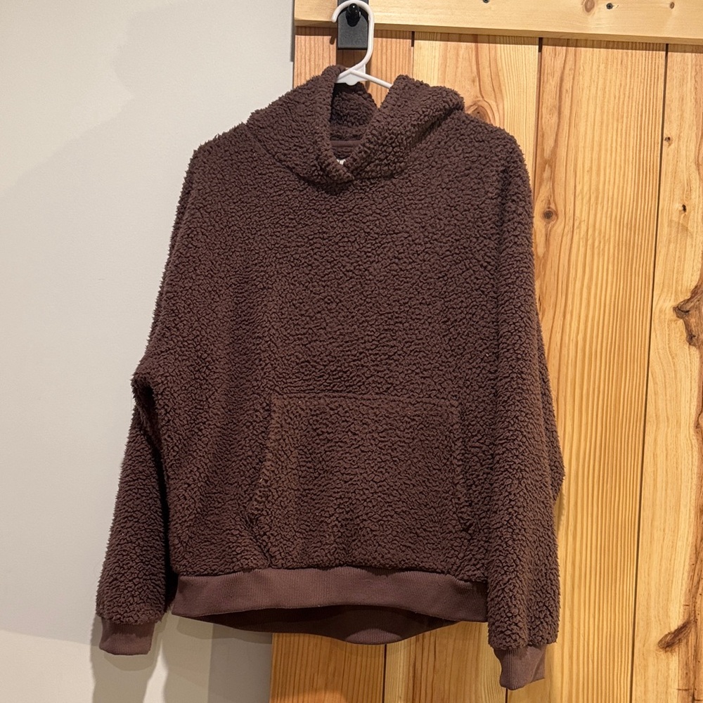 AE Brown Sherpa Hoodie